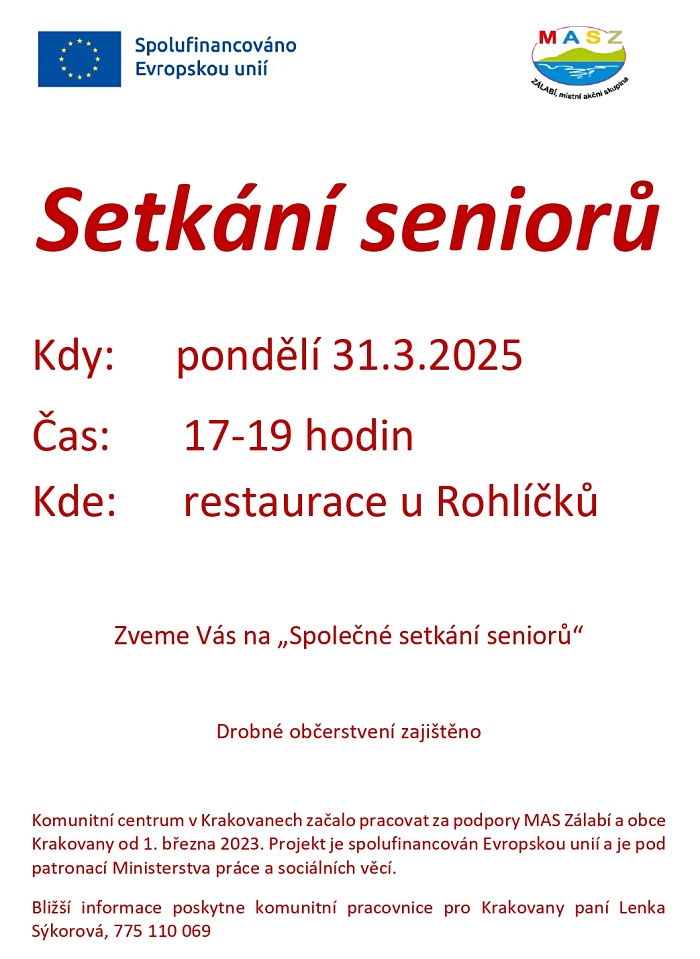setkání seniorů 31.3.2025